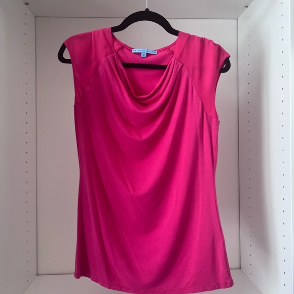 ANTONIO MELANI Tops - ANTONIO MELANI Fuchsia Draped Blouse